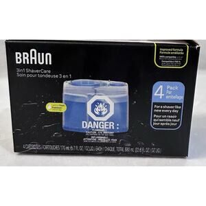 Braun Cleaning Cartridges CCR4 Type 5331 4 Pack Clean & Renew